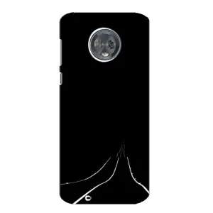 Чехол с картинками на черном фоне для Motorola MOTO G6 (Дорога)