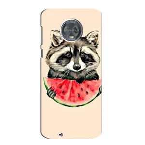 Силиконовый Чехол с Енотами на Motorola MOTO G6 (Енот)