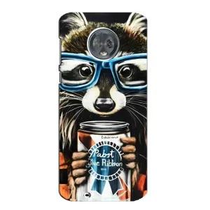 Силиконовый Чехол с Енотами на Motorola MOTO G6 (Енот в очках)
