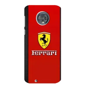 Силиконовый бампер с картинкой машины на Motorola MOTO G6 (Ferrari Logo)