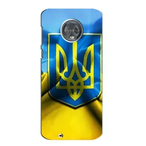 Чехол с картинкой (Патриотический ГЕРБ) на Motorola MOTO G6 (Герб и Флаг Украины)