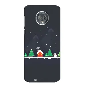 Силіконовий бампер на різдво для Motorola MOTO G6 (Місто зимове)