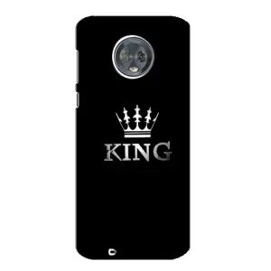 Чехол (Корона на чёрном фоне) для Мото Джи 6 (KING)