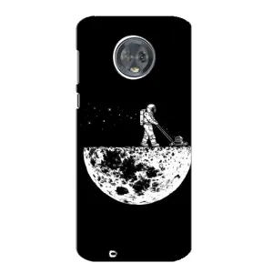 Силиконовый Чехол с принтом "Космонавты" на Motorola MOTO G6 (Космонавт)