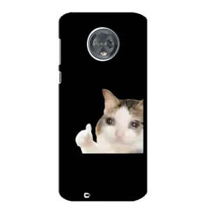 Бампер с принтом Мемы для Motorola MOTO G6 (Кот в слезах)