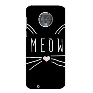Бампер с изображением Котиков для Мото Джи 6 (КОТИК MEOW)