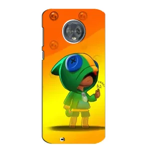 Чехол Бравл Старс для Motorola MOTO G6 (LEON в кофте)