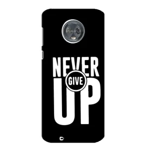 Силиконовый Чехол на Motorola MOTO G6 с картинкой Nike (Never Give UP)