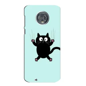 Силиконовый чехол с котиком для Motorola MOTO G6 (Падающий кот)