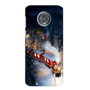Силіконовий бампер на різдво для Motorola MOTO G6 (Потяг)