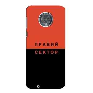 Чехлы УПА (Красно-Чёрный) на Motorola MOTO G6 (Правый Серктор)