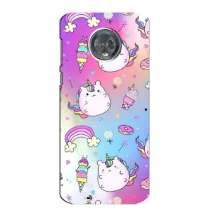 Чехол Unicorn на Motorola MOTO G6 (Радуга и Единорог)