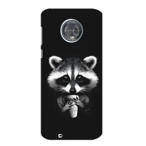Силиконовый Чехол с Енотами на Motorola MOTO G6 (С кофем)