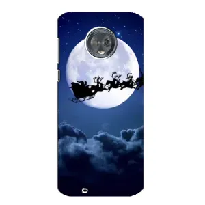 Чохол Санта Клаус для Motorola MOTO G6 (Санта - місяць)