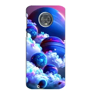 Чехлы КОСМОС для Motorola MOTO G6 (Синие планеты)
