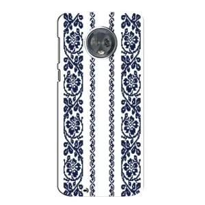 Силиконовый Чехол на Motorola MOTO G6 с картинкой Вышиванки (Синяя вышиванка)