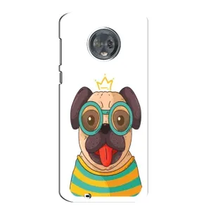 Бампер для Motorola MOTO G6 с картинкой "Песики" (Собака Король)