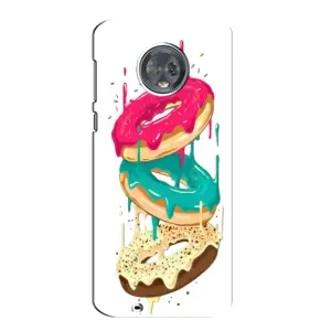 Чехол с изображением вкусной еды для Motorola MOTO G6 (Сочные пончики)
