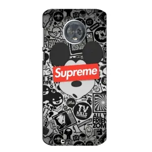 Чехол с Брендами одежды на Мото Джи 6 (Supreme Маус)