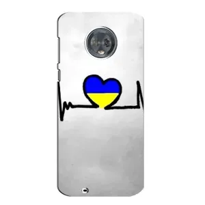 Силиконовый Чехол на Motorola MOTO G6 (Я-Украина) (Украинская кардиограмма)