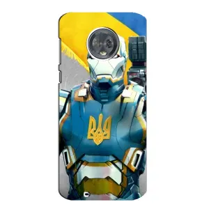Силиконовый Чехол на Motorola MOTO G6 (Я-Украина) (Украинский робокоп)