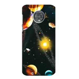 Чехол (ТПУ) с планетами на Motorola MOTO G6 (Вид с космоса)