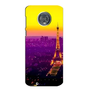 Чехол с Эйфелевой башней на Motorola MOTO G6 (Яркая башня)