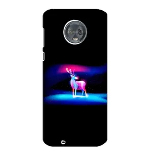 Силиконовый бампер с картинкой животных для Motorola MOTO G6 (Яркий олень)