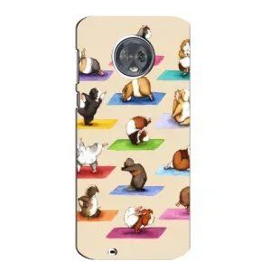 Чехол с Прикольным принтом на Motorola MOTO G6 (Ёга свинок)
