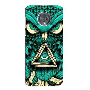 Чехлы с принтом СОВЫ для Motorola MOTO G6 (Зеленая сова)