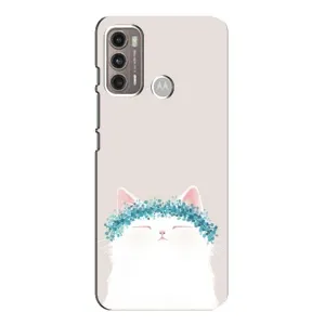 Чохол на тематику: Коти для Motorola MOTO G60 (Білий котик)