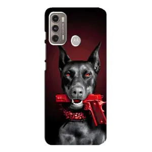 Чохол ДОБЕРМАН для Motorola MOTO G60 (Доберман злий)