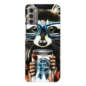Силіконовий Чохол з Энотами на Motorola MOTO G60 (Єнот в окулярах)