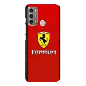 Силиконовый бампер с картинкой машины на Motorola MOTO G60 (Ferrari Logo)