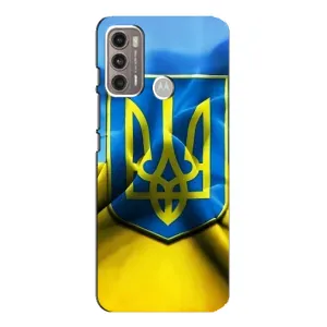 Чехол с картинкой (Патриотический ГЕРБ) на Motorola MOTO G60 (Герб и Флаг Украины)