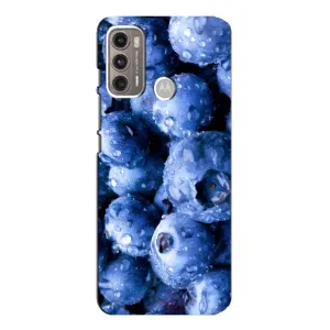 Чехол с изображением вкусной еды для Motorola MOTO G60 (Голубика)