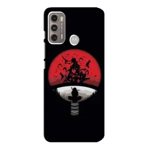 Чехлы с картинкой Итачи Учиха на Motorola MOTO G60 (Итачи на черном)