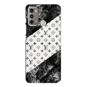 Чехол Стиль Louis Vuitton на Motorola MOTO G60 (LV на белом)