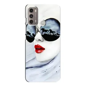 Чехол с картинкой Модные Девчонки Motorola MOTO G60 (Любительница коней)