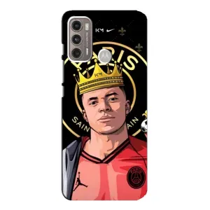 Чехол (TPU) с Футболистом на Motorola MOTO G60 (Mbappe King)