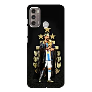 Чехлы Лео Месси Аргентина для Motorola MOTO G60 (Месси король)