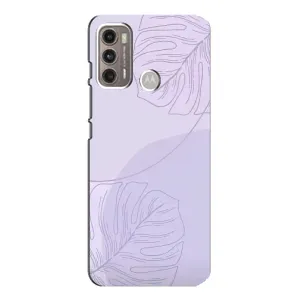 Чехол цветочный дизайн для Motorola MOTO G60 (Монстера фиолетовая)
