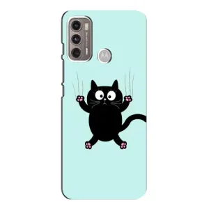 Силіконовий чохол з котиком для Motorola MOTO G60 (Падаючий кіт)