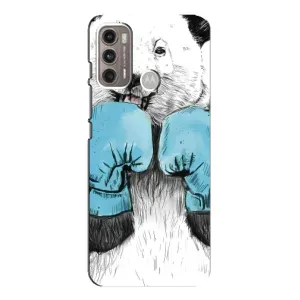 Чехлы с Пандами на Motorola MOTO G60 (Панда боксер)