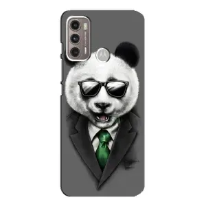 Чехлы с Пандами на Motorola MOTO G60 (Панда в очках)