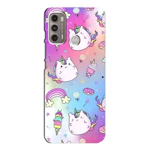 Чохол Unicorn на Motorola MOTO G60 (Веселка і Єдинорог)