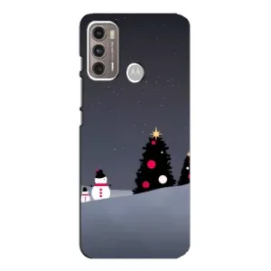 Чехлы на Новый Год Motorola MOTO G60 (Снеговички)