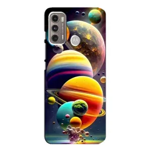 Чехол (ТПУ) с планетами на Motorola MOTO G60 (Солнечна система)