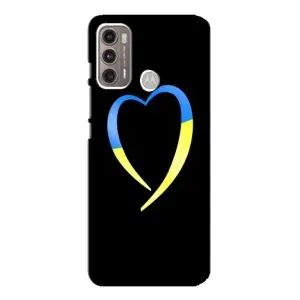 Силиконовый Чехол на Motorola MOTO G60 (Я-Украина) (Украинское сердце)