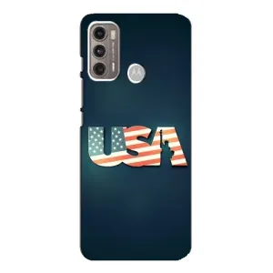 Чехол Флаг USA для Motorola MOTO G60 (USA)